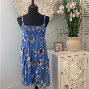 Beautiful dress with flowers and butterflies on it